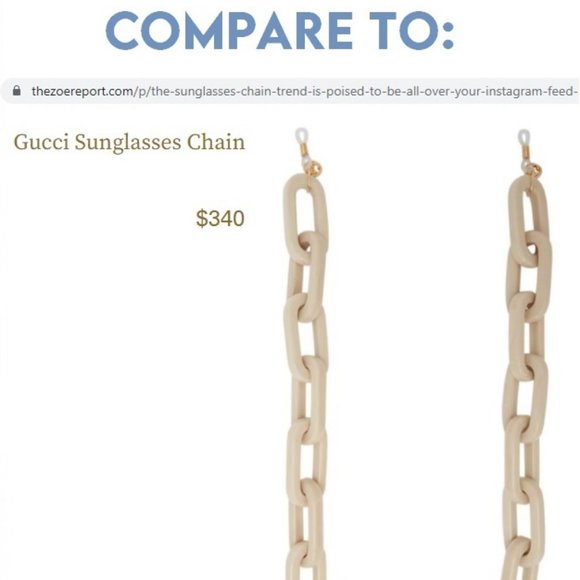 Chunky Link Glasses Chain in Blue Tortoise Shell main image 5